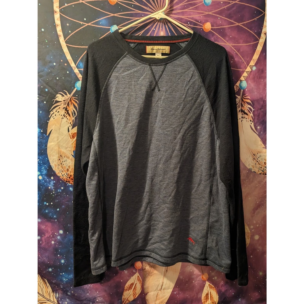 Tommy Bahama Men's XL Long Sleeve Gray/Blue Top